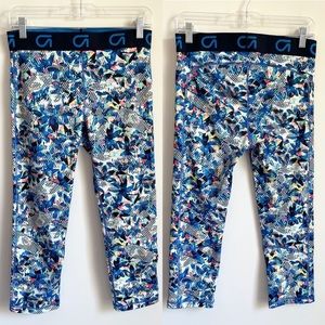 FIRM PRICE Gap Fit Geometric Pattern Neon Cropped Leggings Capri Medium